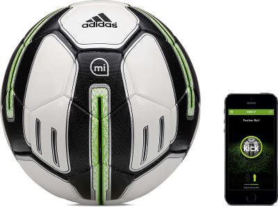 Полноразмерный футбольный мяч Adidas miCoach Smart Ball