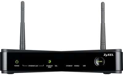 Маршрутизатор беспроводной Zyxel SBG3300-N000 (SBG3300-N000-EU02V1F) N300 10/100/1000BASE-TX/ADSL черный