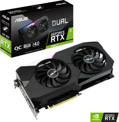 Видеокарта ASUS NVIDIA nVidia GeForce RTX 3060Ti Dual OC 8Gb DDR6 PCI-E 2HDMI, 3DP