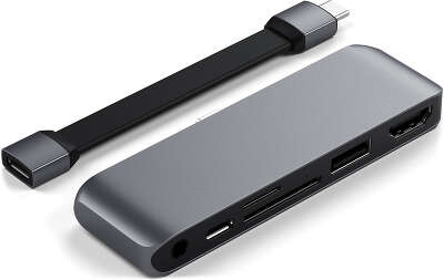 Адаптер Satechi USB-C Mobile PRO Hub SD, Space Grey [ST-MPHSDM]