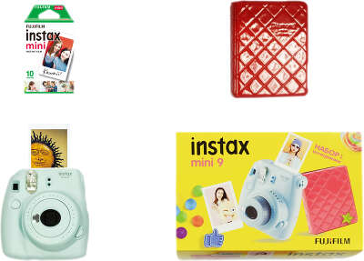 Подарочный набор FujiFilm INSTAX MINI 9 Ice Blue + пленка 10 кадров + фотоальбом