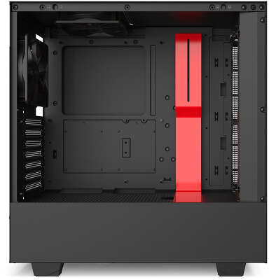 Корпус NZXT H510 Black/red, черный, ATX, Без БП (CA-H510B-BR)