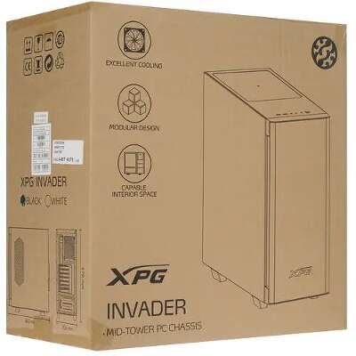 Корпус Adata XPG INVADER, черный, ATX, Без БП (INVADER-BKCWW)