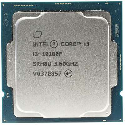 Центральный Процессор Intel Core I3-10100F OEM (Comet Lake, 14nm, C4/T8, Base 3,60GHz, Turbo 4,30GHz, Without Graphics, L3 6Mb, TDP 65W, S1200) OEM