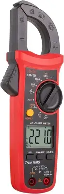Клещи токоизмерительные RGK CM-10 цифр. измер.ток:переменный/постоянный красный/черный (776417)