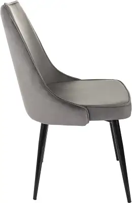 Стул для дома Бюрократ CH-K4 т.серый Holland 18 металл черный на ножках (CH-K4_1/HL18)