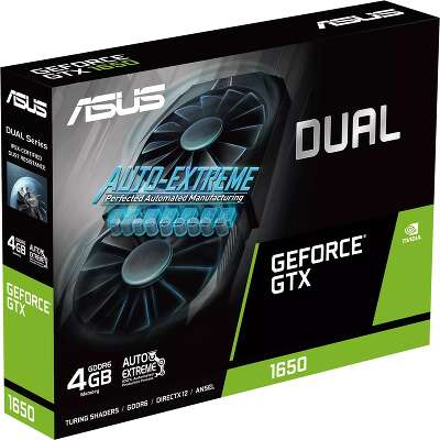 Видеокарта ASUS NVIDIA nVidia GeForce GTX 1650 Dual 4Gb DDR6 PCI-E DVI, HDMI, DP