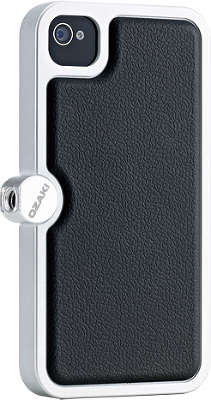 Чехол для iPhone 4/4S Ozaki O! Photo, серебристый/черный [OP863SL/BK]