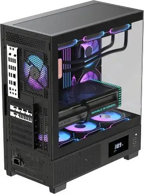 Корпус Formula Crystal E1 Floe черный без БП ATX 6x120mm 2xUSB3.0 audio bott PSU