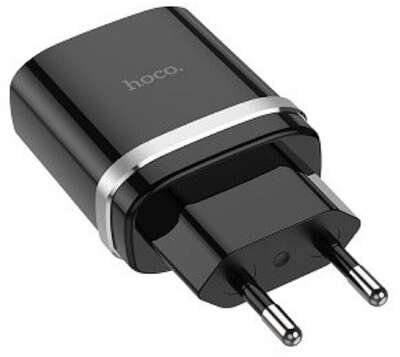 HOCO HC-16255 C12Q/ Сетевое ЗУ/ QC 3.0/ 1 USB/ Выход: 5V_9V_12V, 18W/ Black