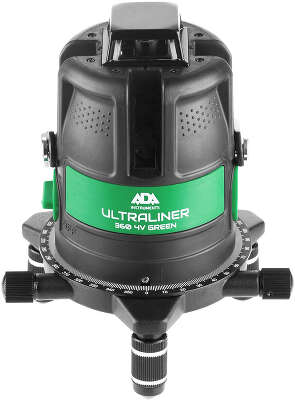 Уровень лазер. Ada Ultraliner 360 4V 2кл.лаз. 520нм цв.луч. зеленый (А00540)