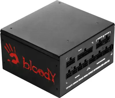 Блок питания Bloody ATX 750W BD-PS750G 80+ gold (20+4pin) APFC 120mm fan color LED 6xSATA Cab Manag RTL