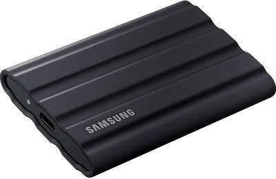 Внешние HDD и SSD/ Samsung External SSD T7 Shield, 1TB, Type C-to-C/A, USB 3.2 Gen2, R/W 1050/1000MB/s, IP65, 88x59x13mm, 98g, Black (12 мес.)