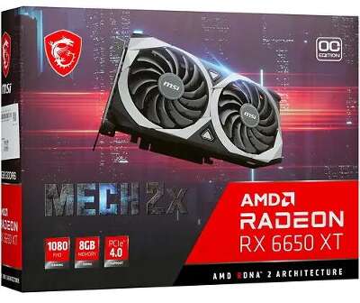 Видеокарта MSI AMD Radeon RX 6650 XT MECH 2X 8G OC 8Gb DDR6 PCI-E HDMI, 3DP