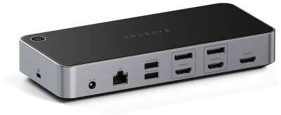 Док-станция Satechi Triple 4K Display Docking Station. Цвет: серый космос