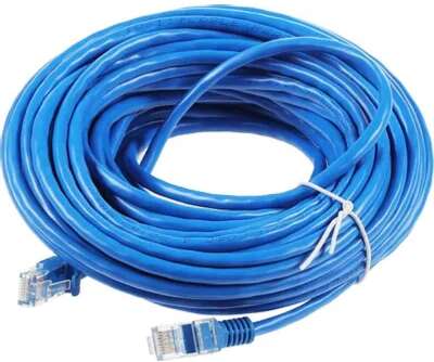 Патч-корд UTP Cablexpert PP12-15M/B кат.5e, 15м, литой, многожильный (синий)