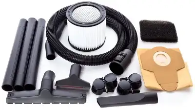 Строительный пылесос RedVerg RD-VC18/U 400Вт (уборка: сухая/сбор воды) черный