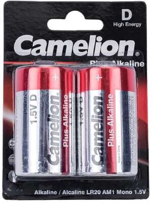 Camelion..LR20 Plus Alkaline BL-2 (LR20-BP2, батарейка,1.5В)  (2 шт. в уп-ке)