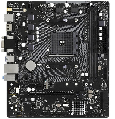 Материнская плата ASROCK A520M-HVS, AM4, A520, 2*DDR4, 4*SATA, 1*M.2, 4*USB 3.2, 2*USB 2.0, 1*PCIx16, 1*PCIx1, D-Sub+HDMI, mATX