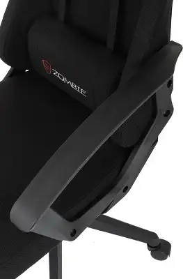 Кресло игровое Zombie Carry черный/серый с подголов. крестов. пластик пластик черный