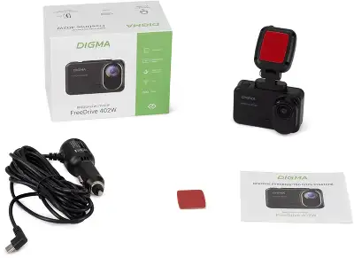 Видеорегистратор Digma FreeDrive 402W черный 8Mpix 2160x3840 170гр. SA 223