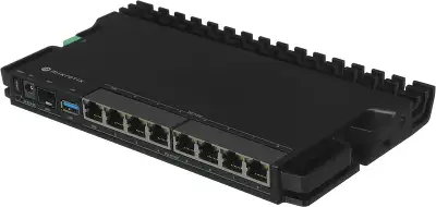 Маршрутизатор MikroTik RB5009UPr+S+IN 10/100/1000 компл.:устройство/крепления/адаптер черный