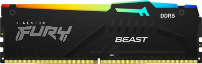 Модуль памяти Kingston 32GB DDR5 5200 DIMM FURY Beast RGB XMP Gaming Memory KF552C40BBA-32 Non-ECC, CL40, 1.25V, 2RX8 40-40-40 288-pin 16Gbit, RTL