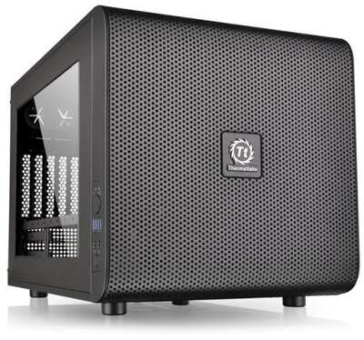 Корпус Thermaltake Core V21 черный без БП mATX 11x120mm 7x140mm 2xUSB3.0 audio bott PSU