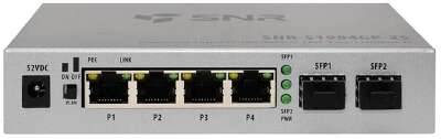 SNR SNR-S1904GP-2S Неуправляемый POE коммутатор уровня 2, 4 порта 10/100/1000Base-T, 2 порта 1000Base-X (SFP)