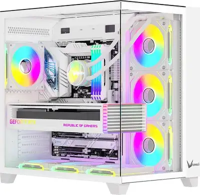 Корпус Formula Crystal Z9 белый без БП ATX 7x120mm 2xUSB3.0 audio bott PSU