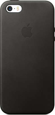Кожаный чехол для iPhone SE Apple Leather Case, Black [MMHH2ZM/A]