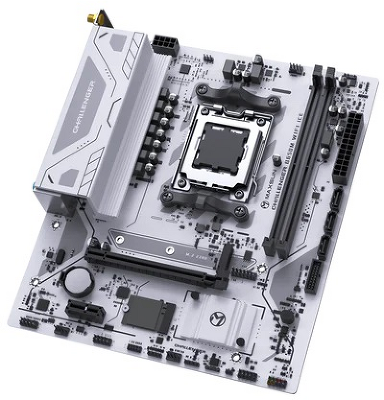 Материнская плата MAXSUN MS-Challenger B650M WIFI ICE, AM5, B650, 2*DDR5, 3*SATA 3.0, M.2, USB 3.2, USB 2.0, 1*PCIE 16, 1*PCIE 1, HDMI+DP, mATX