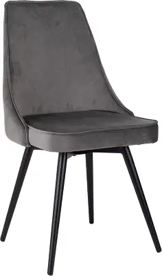 Стул для дома Бюрократ CH-K4_SP с повор.мех. т.серый Holland 18 металл черный на ножках (CH-K4_1/SP/HL18)