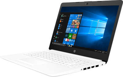 Ноутбук HP 14-ck0011ur White 14" HD N4000/4/128SSD/WF/BT/Cam/W10 (4KA23EA)