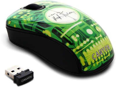 Мышь беспроводная CANYON X-Ray Black,Green