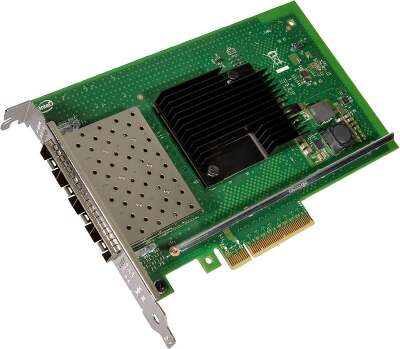 Сетевой адаптер Intel Ethernet Converged Network Adapter X710-DA4, 10Gb Quad Ports SFP+, open optics, transivers not included, LP and FH brackets included (analog X710DA4G2P5, X710DA4FHBLK, EX710DA4G1P5)