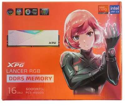 Набор памяти DDR5 DIMM 2x16Gb DDR6000 ADATA XPG Lancer RGB (AX5U6000C3016G-DCLARWH)