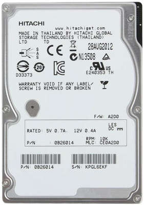 Жёсткий диск Hitachi Enterprise 2.5" SAS 1800Gb, 10000rpm, 128MB buffer (HUC101818CS4204 C10K1800)
