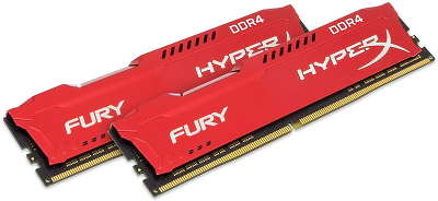 Набор памяти DDR4 2*16384Mb DDR2400 Kingston HyperX Fury Red [HX424C15FRK2/32]