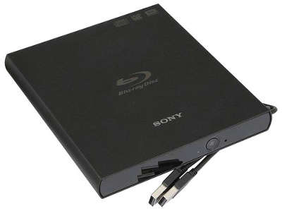 Привод BD-RW SONY NEC Slim внешний USB 2.0 (BDX-S600U ) черный