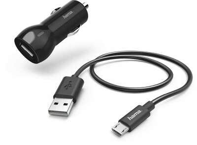 Автомобильное зар./устр. Hama H-183246 2.4A USB универсальное черный (00183246)