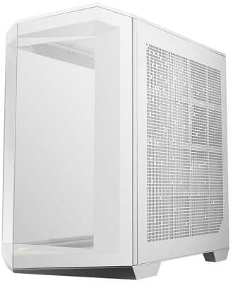 Корпус MSI MAG Pano 100R PZ WHITE , Mid Tower, ATX, 2xUSB 3.2 Gen 1, 1xUSB 3.2 Gen2 Type-C, 3x120mm ARGB Reverse Blade Fan, 1x120mm ARGB Fan, ARGB+PWM Control Board,Tempered Glass Window, Brown Box
