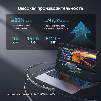 Ноутбук Huawei MateBook D 16 RLEF-X 16" WUXGA IPS i5 12450H/16/512 SSD/W11