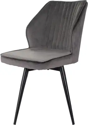 Стул для дома Бюрократ CH-K5_SP с повор.мех. т.серый Holland 18 металл черный на ножках (CH-K5_1/SP/HL18)