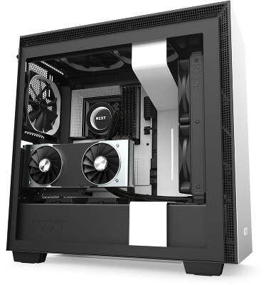 Корпус NZXT H710i White/black, белый, ATX, Без БП (CA-H710I-W1)