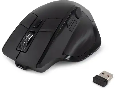 Мышь Оклик 502MW черный оптическая 2400dpi silent беспров. BT/Radio USB для ноутбука 9but (1978678)