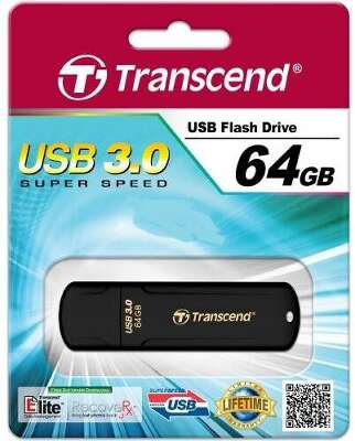Флеш накопитель 64GB Transcend JetFlash 700, USB 3.1, Черный