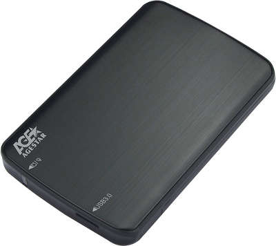 Внешний корпус для HDD/SSD AgeStar 3UB2A12 SATA пластик/алюминий черный 2.5"