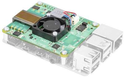 Плата интерфейсная Raspberry Pi Плата Power Over Ethernet (POE) Raspberry Pi PoE HAT+ for Raspberry Pi 3B+ и 4B, SC0468, для питания Raspberry Pi через Ethernet кабель. Вентилятор в комплекте. (RPI3-MODBP-POE)(RASP3328)(221-1857) (492820)