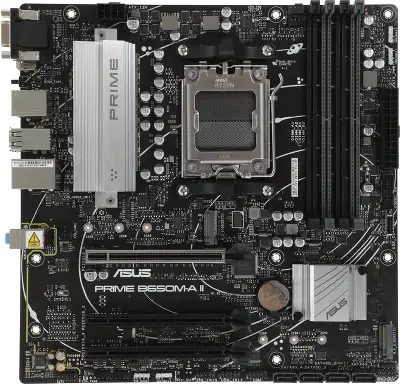 Материнская плата Asus PRIME B650M-A II-CSM SocketAM5 AMD B650 4xDDR5 mATX AC`97 8ch(7.1) 2.5Gg RAID+VGA+HDMI+DP